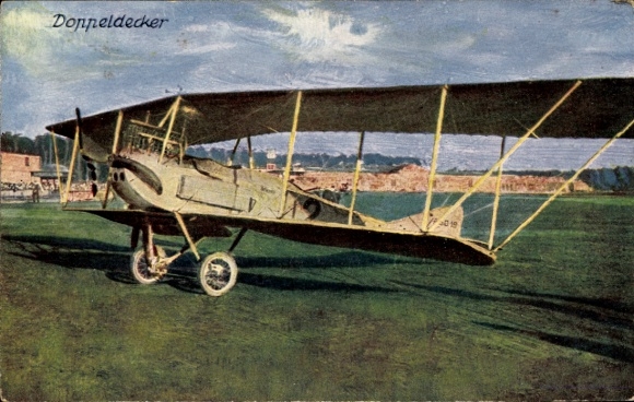 Artist AK airplane, biplane