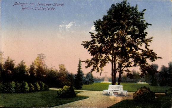 Postcard Berlin Steglitz Lichterfelde, Anlagen am Teltower Kanal