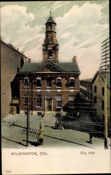 Postcard Wilmington Delaware USA, City Hall