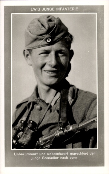 AK Wehrmacht, Eternally Young Infantry, Grenadier with binoculars, submachine gun