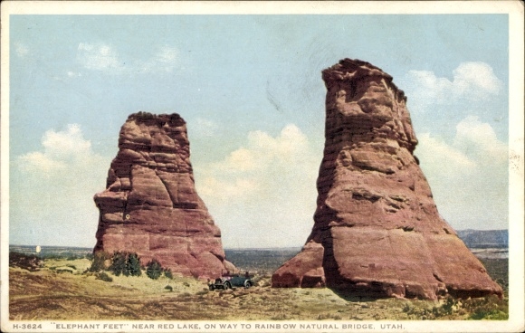 Postcard Utah USA, Elephant feet near Red Lake