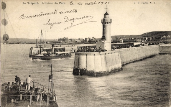 CPA Le Tréport Seine Maritime, L'Entrée du Port