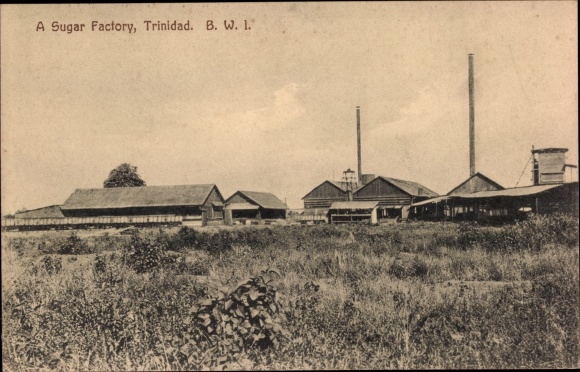 Postcard Trinidad and Tobago, Sugar Factory, sugar factory