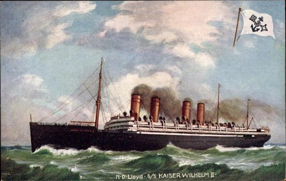 6 artists' PCs in the envelope of North German Lloyd