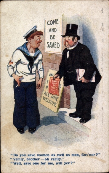 Artist Postcard McGill, D., Noble Man, Marine, Cigarette