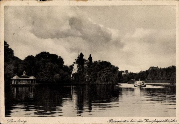 Hamburg Airport, Alster near the Krugkoppel Bridge