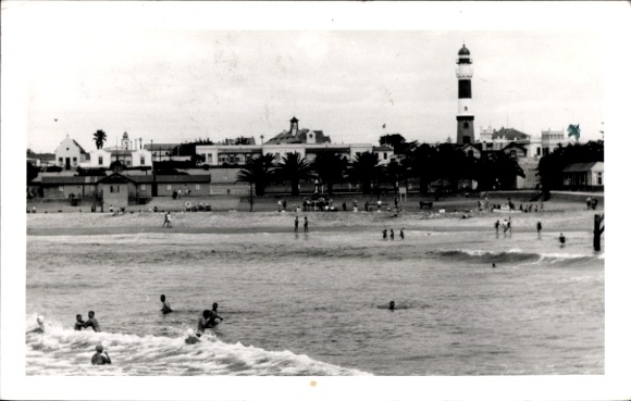 Postcard Namibia German South West Africa, local area, beach
