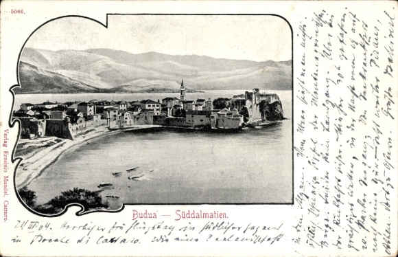 Passepartout Postcard Budva Montenegro, panorama