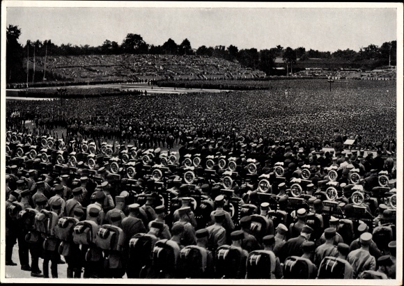 Sammelbild Reichsparteitag Nürnberg 1933, Aufmarsch der SA, Sammelwerk ...
