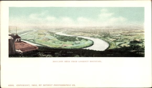 Postcard Lookout Mountain Tennessee USA, Moccasin Bend