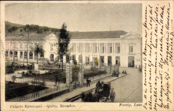 PC Quito Ecuador, Palacio Episcopal, photo tip. Laso