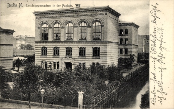 Postcard Berlin Wedding, Lessinggymnasium in Pankstraße
