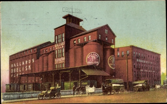 Postcard Louisville Kentucky USA, Ballard & Ballard Co., Obelisk Flour