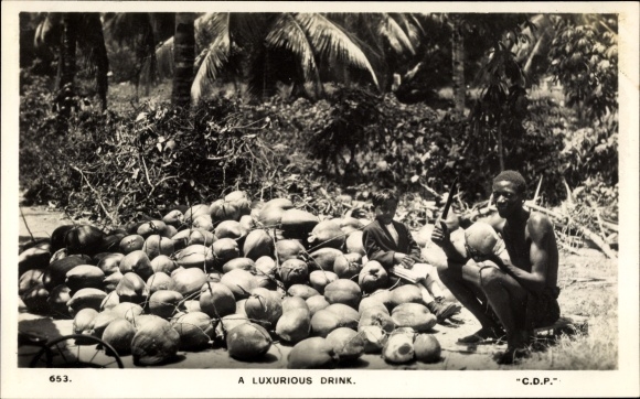 Postcard Kenya, A Luxurious Drink, Coconuts