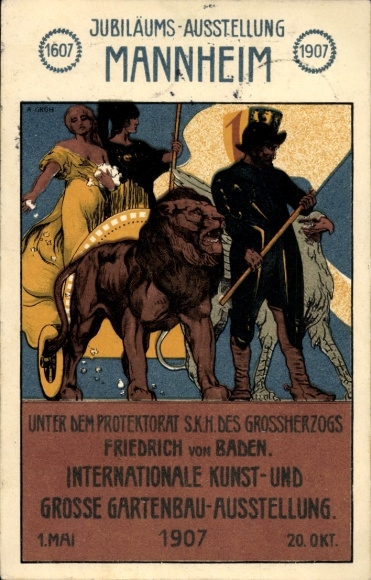 Artists' Academy Mannheim, Jubilee Exhibition 1907, Art and Horticulture Exhibition