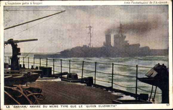 British warship, HMS Barham, Queen Elizabeth type, battleship
