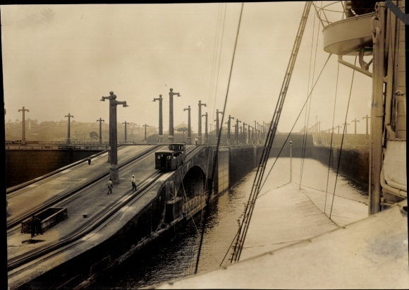 Photo Panama, canal, road, lock