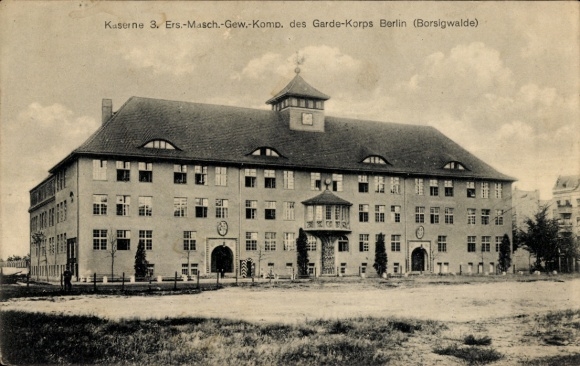 Berlin Reinickendorf Borsigwalde Barracks. 3rd Reserve Machine Gun Company of the Guard Corps
