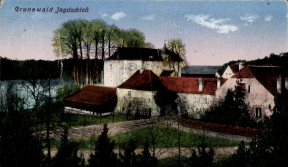 AK Berlin Wilmersdorf Grunewald, View of Hunting Lodge, Max O Brien Art Institute