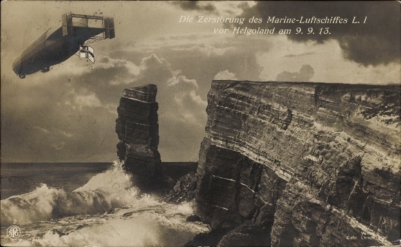 Destruction of the naval airship LI off Heligoland on September 9, 1913