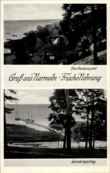 Postcard Polsk Narmeln Gdańsk Danzig, general view, landing stage