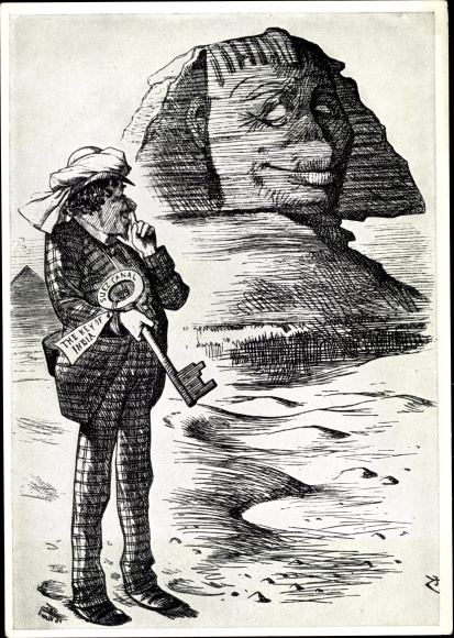 Collection picture rapacious state England, Moses in Egypt, Disraeli, caricature, sphinx