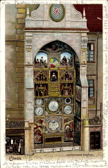Postcard Olomouc Olomouc City, Astronomical Clock