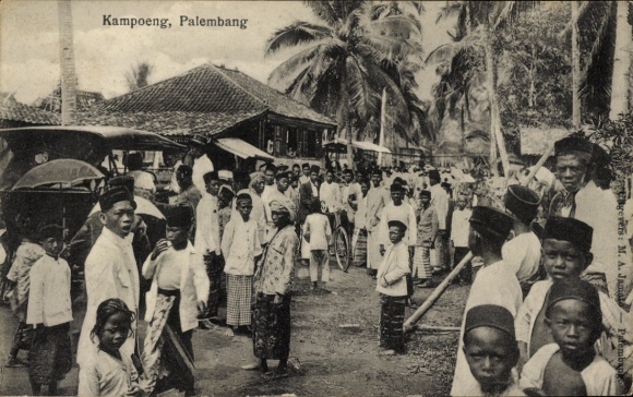 Postcard Palembang Sumatra Indonesia, Kampoeng