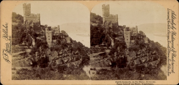 Stereo photo Niederheimbach am Rhein, Sooneck Castle, Sonneck Castle