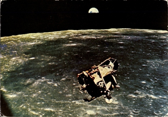 Postcard First Moon Landing, July 16-24, 1969, Apollo 11