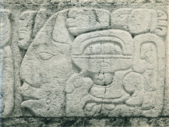 Photo Palenque Mexico, relief from the Mayan period