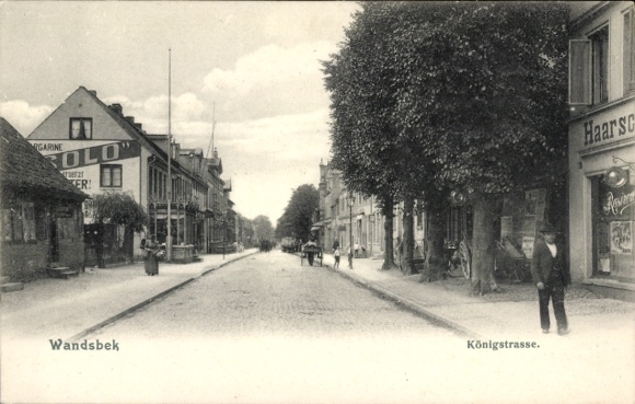 Postcard Hamburg Wandsbek, Königstraße