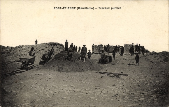 Postcard Nouadhibou Port Etienne Mauretanian, Public Works