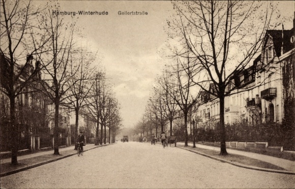 Postcard Hamburg Nord Winterhude, Gellertstraße