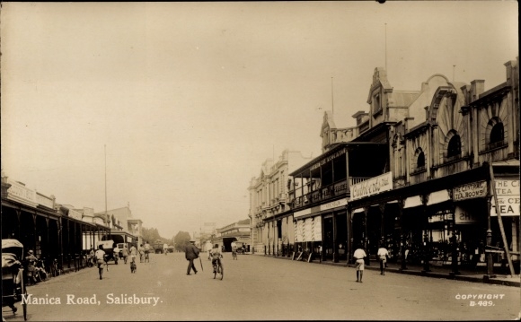 Postcard Salisbury Harare Zimbabwe, Manica Road