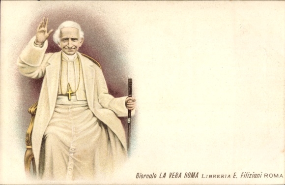 Chromo-Litho Pope Leo XIII, Vincenzo Gioacchino Pecci, portrait