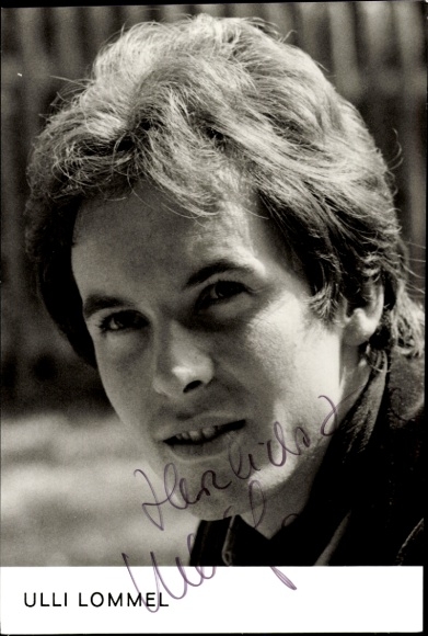 Photo of actor Ulli Lommel, portrait, autograph