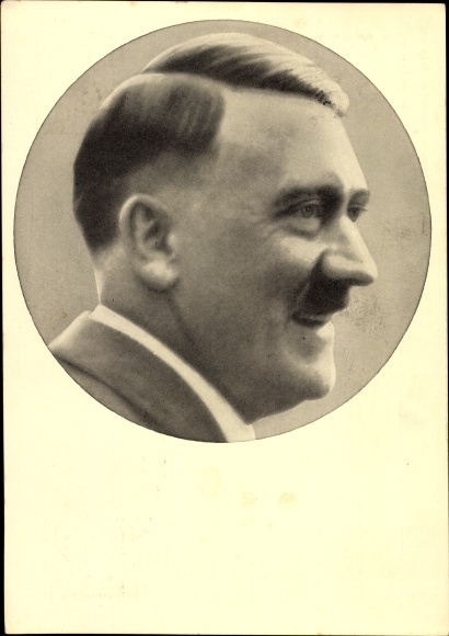 Postcard Führer and Reich Chancellor Adolf Hitler, portrait, Men of the Time No. 91