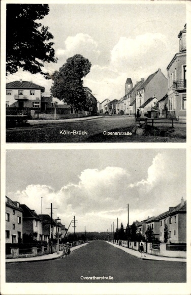 Postcard Brück Köln am Rhein, Olpenerstraße, Overatherstraße