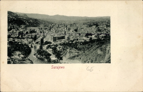 Postcard Sarajevo Bosnia Herzegovina, general view