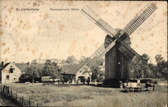 Postcard Berlin Steglitz Groß Lichterfelde, Hartmann'sche Mühle