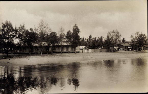 Postcard Lobitobay Angola, View of the town
