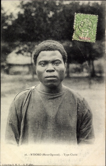 Postcard N'Doro Central African Republic, Type Chake