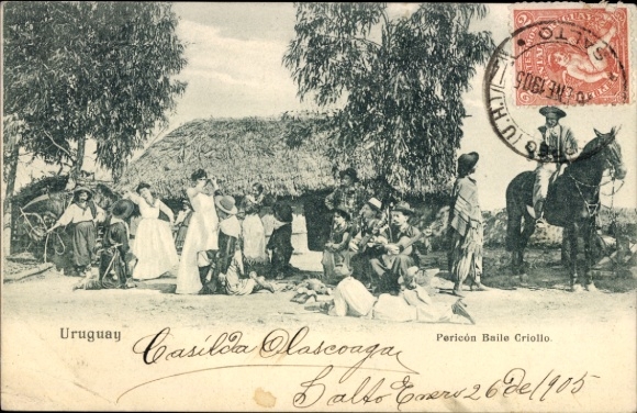 Postcard Uruguay, Creole dance