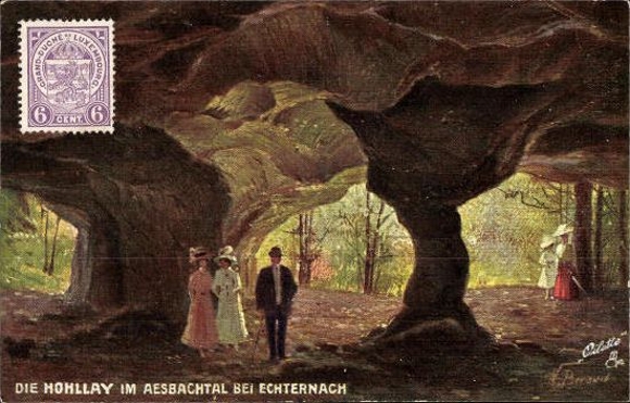 6 artists' PCs in an envelope, Luxembourg, Oilette series by Noel Beraud