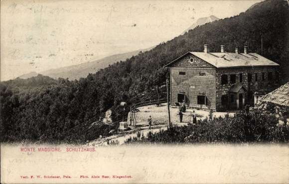 Postcard Monte Maggiore Croatia, mountain refuge