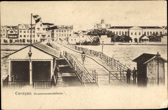 Postcard Curacao, Gouvernementshuis, City View