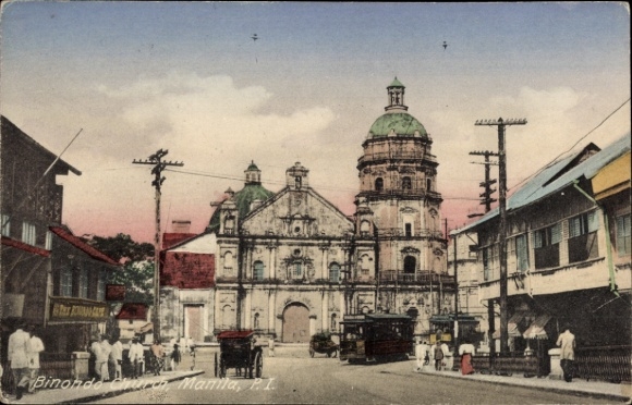Postcard Binondo Manila Philippines, church