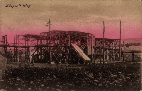 Postcard Building under construction, construction site, scaffolding