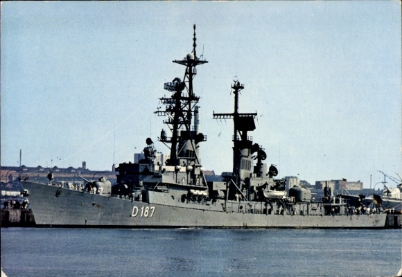 Picture German warship, Rommel, D 187, destroyer, German Navy